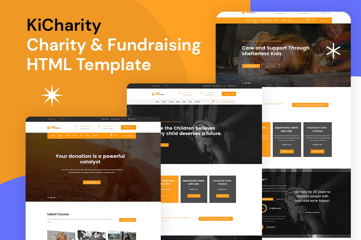 KiCharity - Charity & Fundraising HTML Template