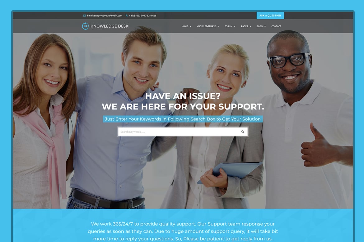 Knowledge Desk — шаблон базы знаний