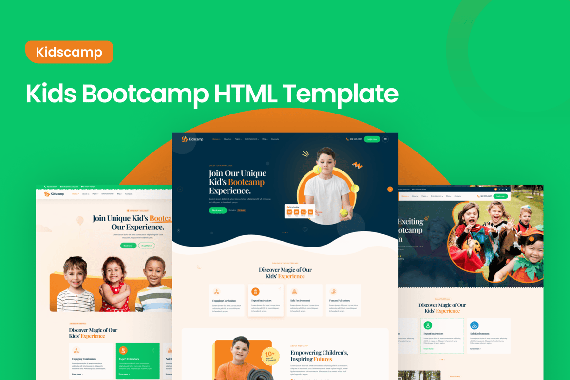 Kidscamp - HTML-шаблон для занятий в детском учебном лагере