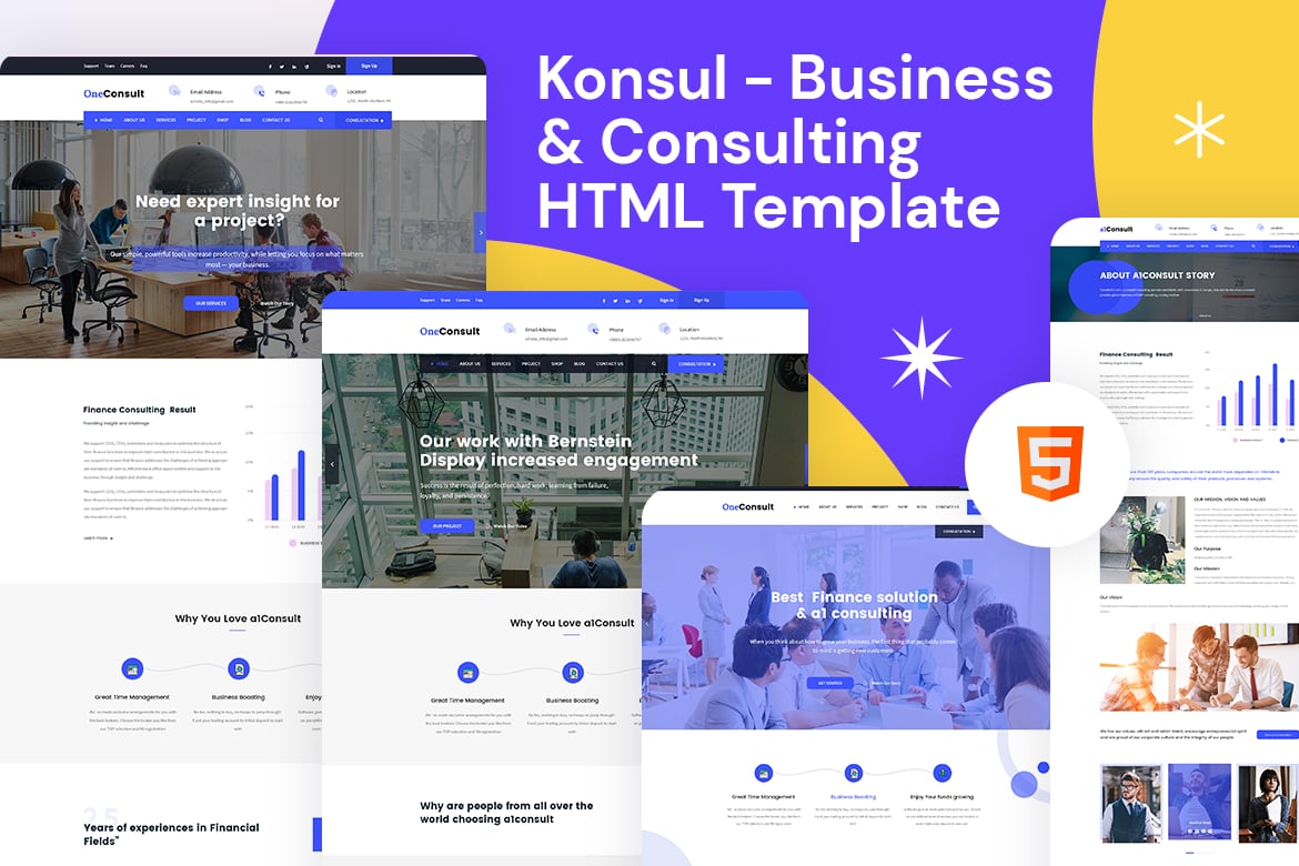 Konsul - HTML-шаблон для бизнеса и консалтинга