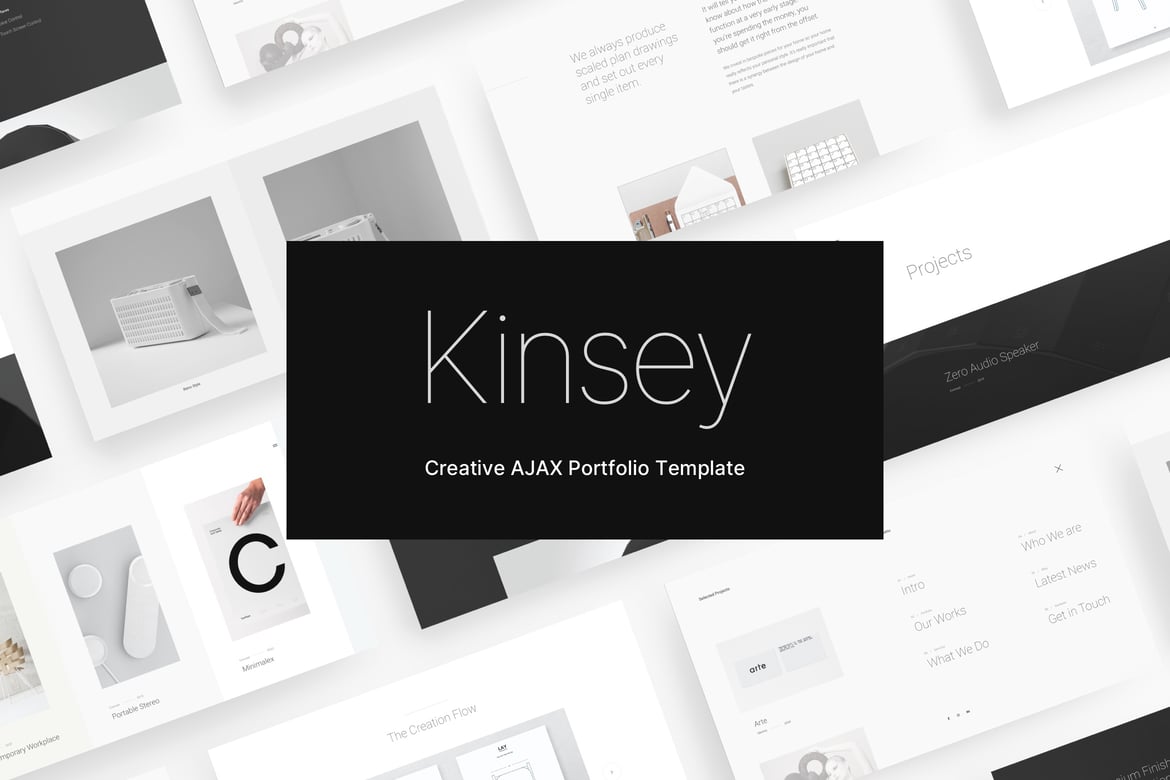 Kinsey — минимальный Шаблон AJAX HTML5