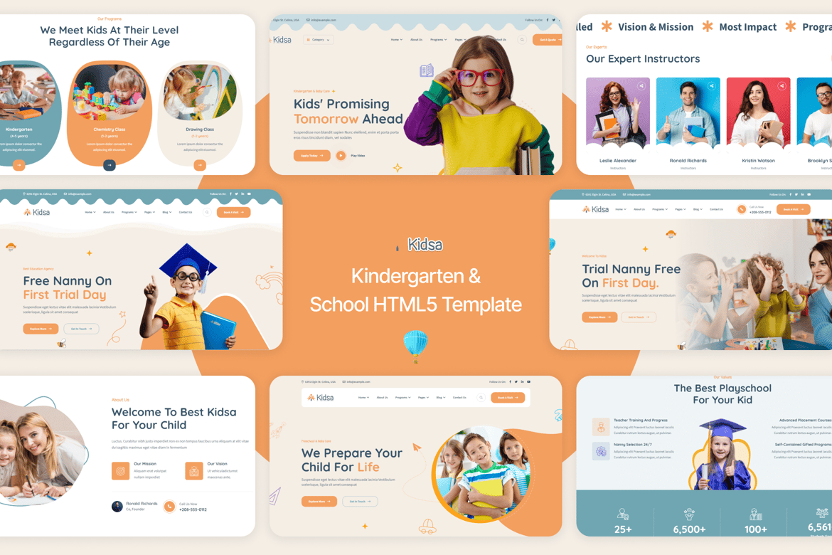 Kidsa - Шаблон HTML5 для детских садов и школ